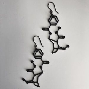 Cocaine Molecule Earrings